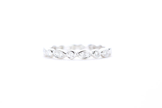 Art Deco Bezel set Diamond Eternity Ring