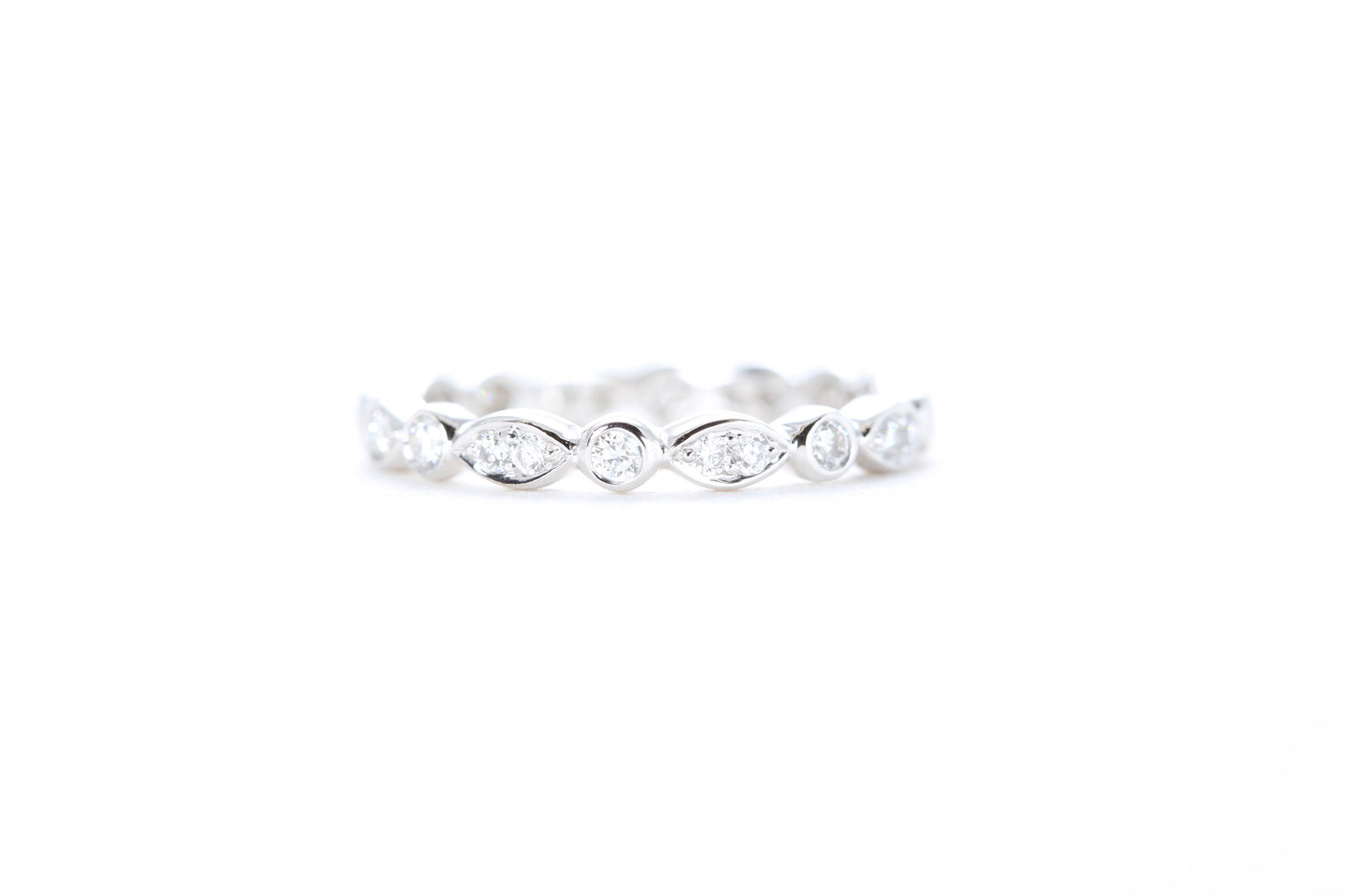 Art Deco Bezel set Diamond Eternity Ring