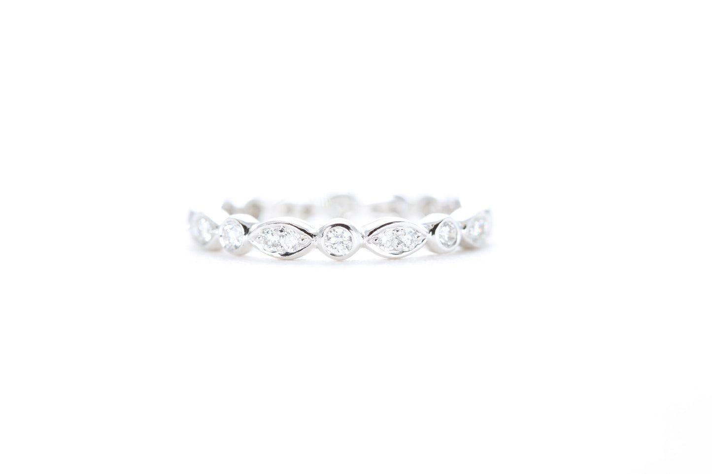 Art Deco Bezel set Diamond Eternity Ring