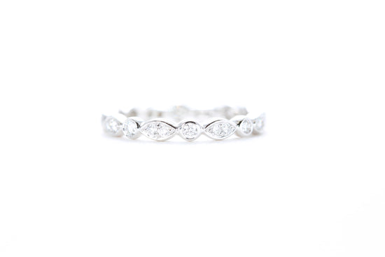 Art Deco Bezel set Diamond Eternity Ring