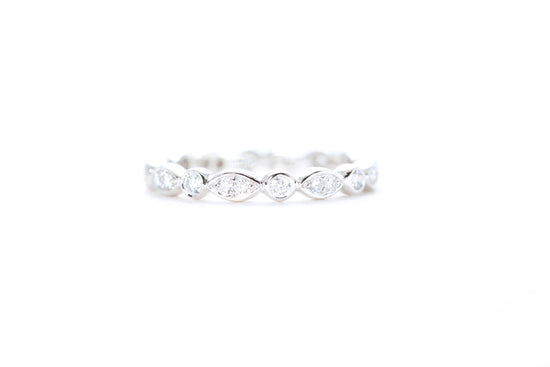 Art Deco Bezel set Diamond Eternity Ring