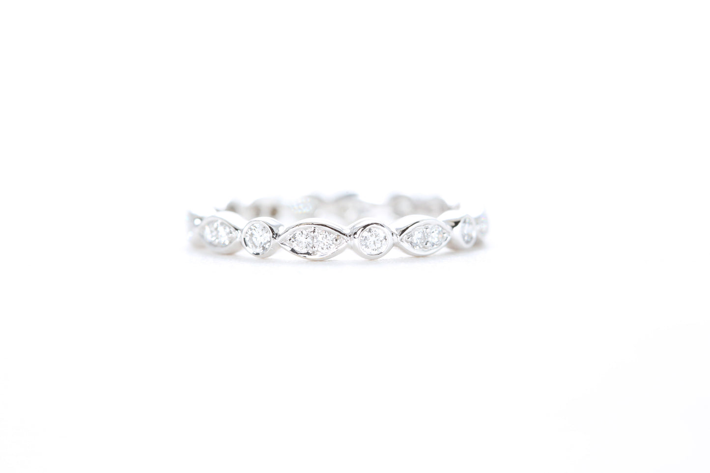 Art Deco Bezel set Diamond Eternity Ring