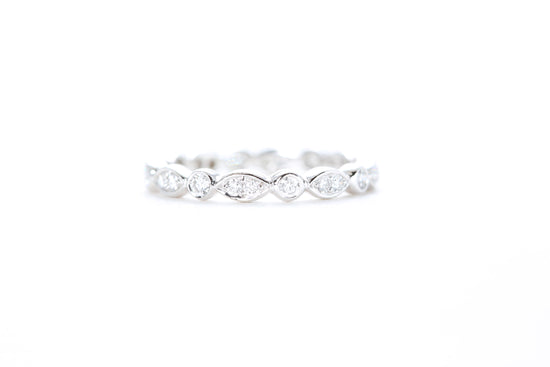 Art Deco Bezel set Diamond Eternity Ring