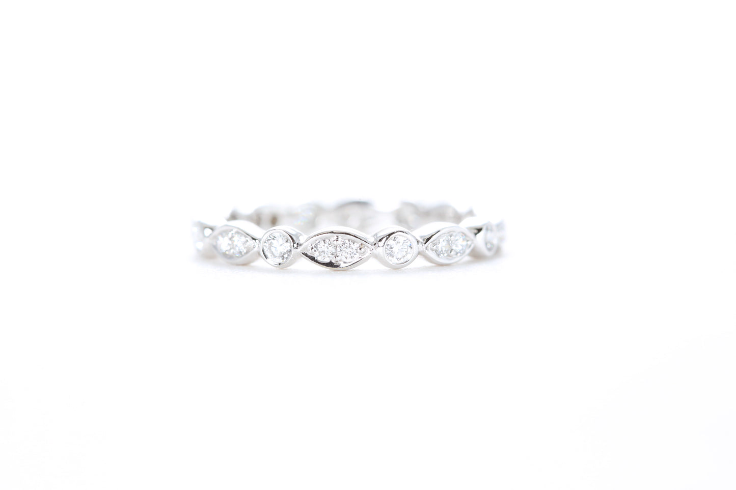 Art Deco Bezel set Diamond Eternity Ring