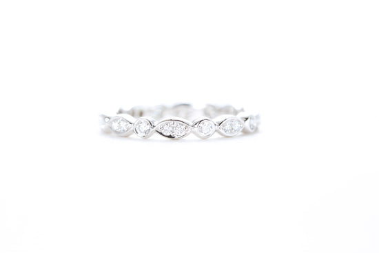 Art Deco Bezel set Diamond Eternity Ring