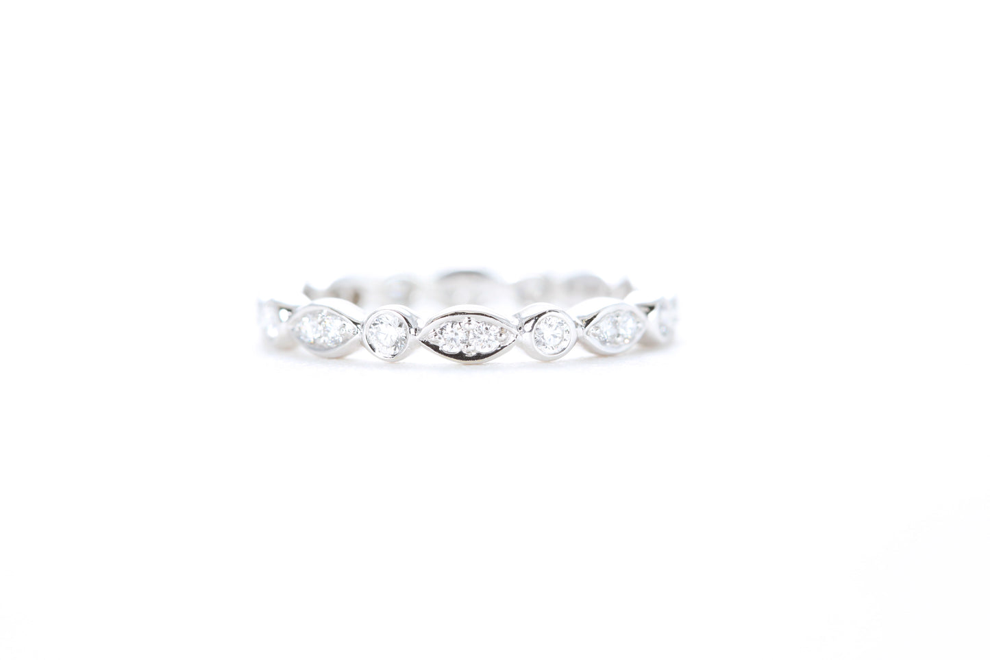 Art Deco Bezel set Diamond Eternity Ring