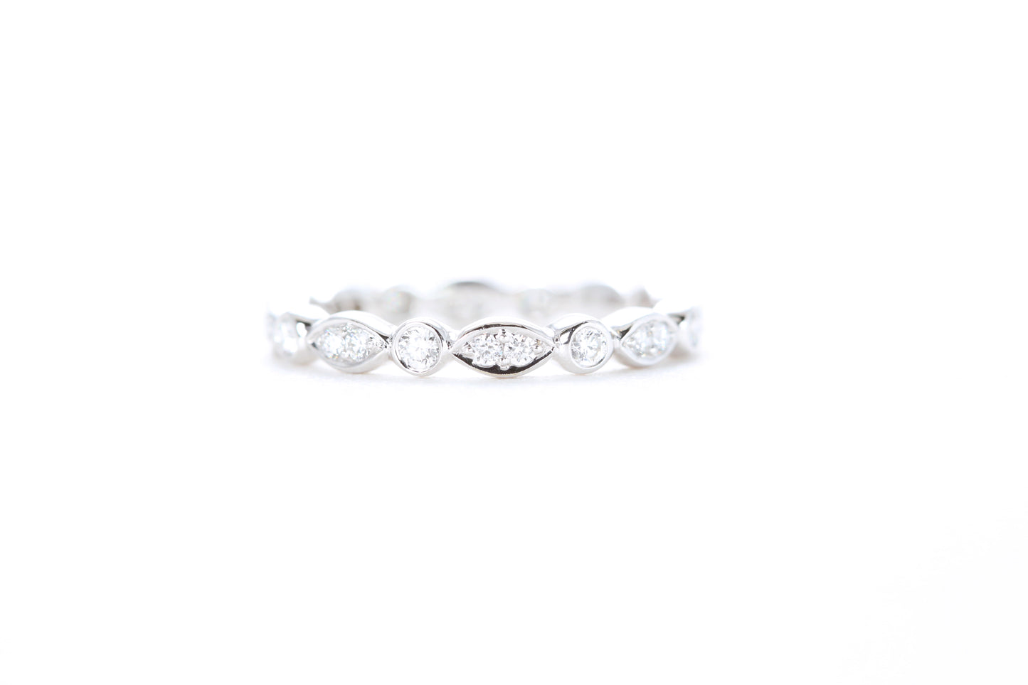 Art Deco Bezel set Diamond Eternity Ring