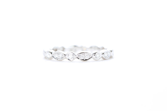 Art Deco Bezel set Diamond Eternity Ring