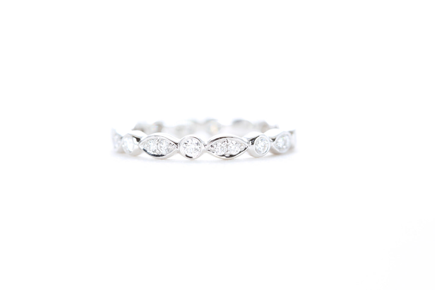 Art Deco Bezel set Diamond Eternity Ring