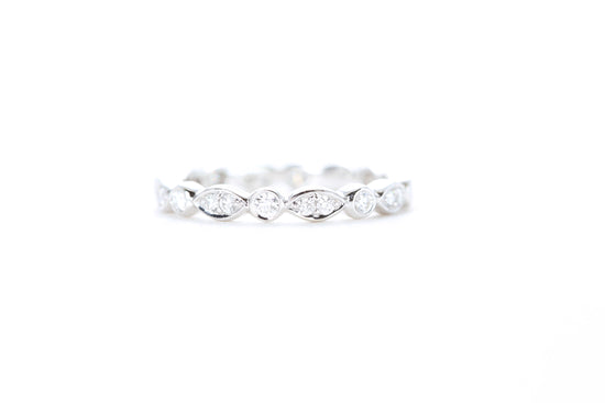 Art Deco Bezel set Diamond Eternity Ring