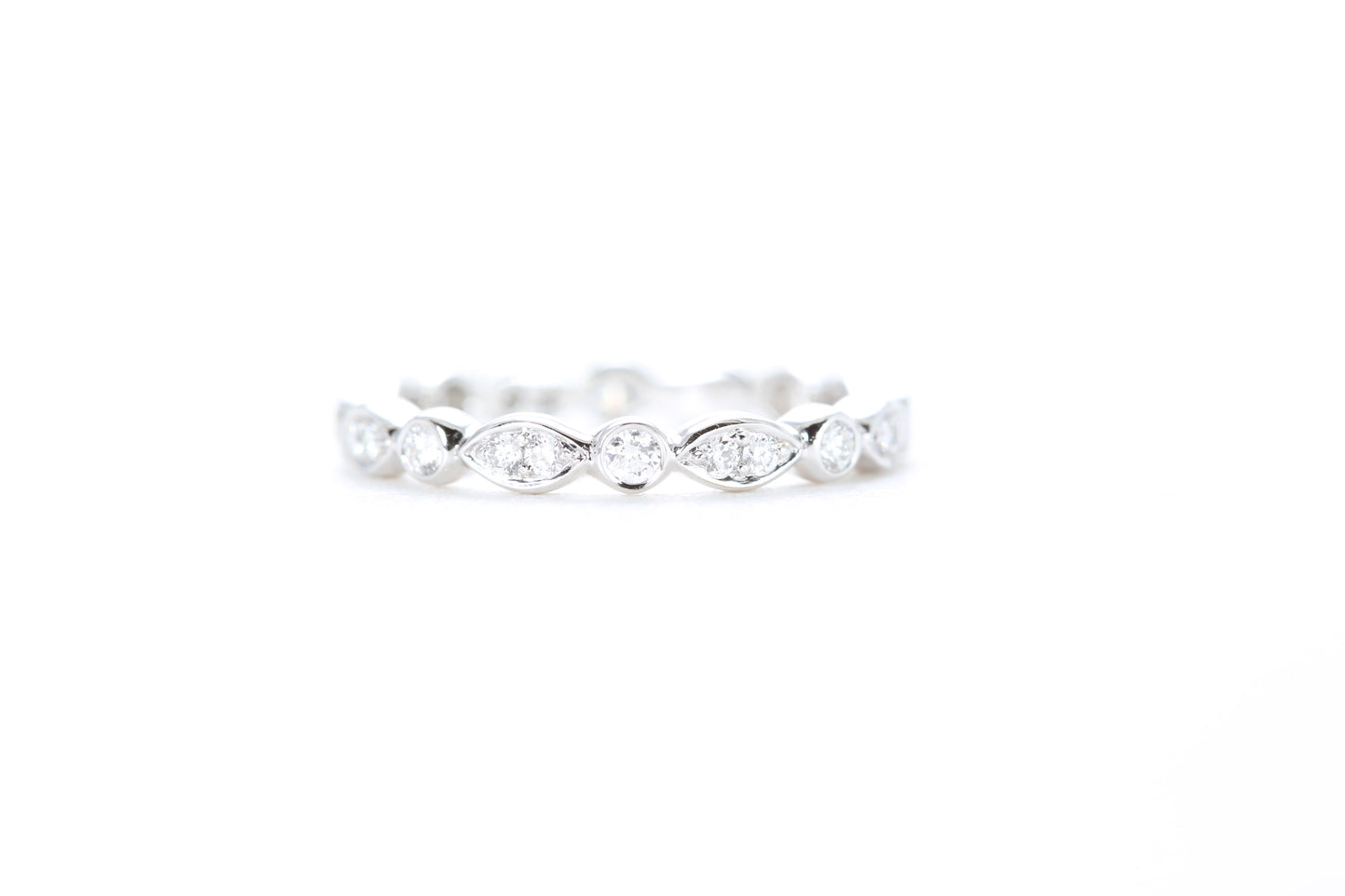 Art Deco Bezel set Diamond Eternity Ring