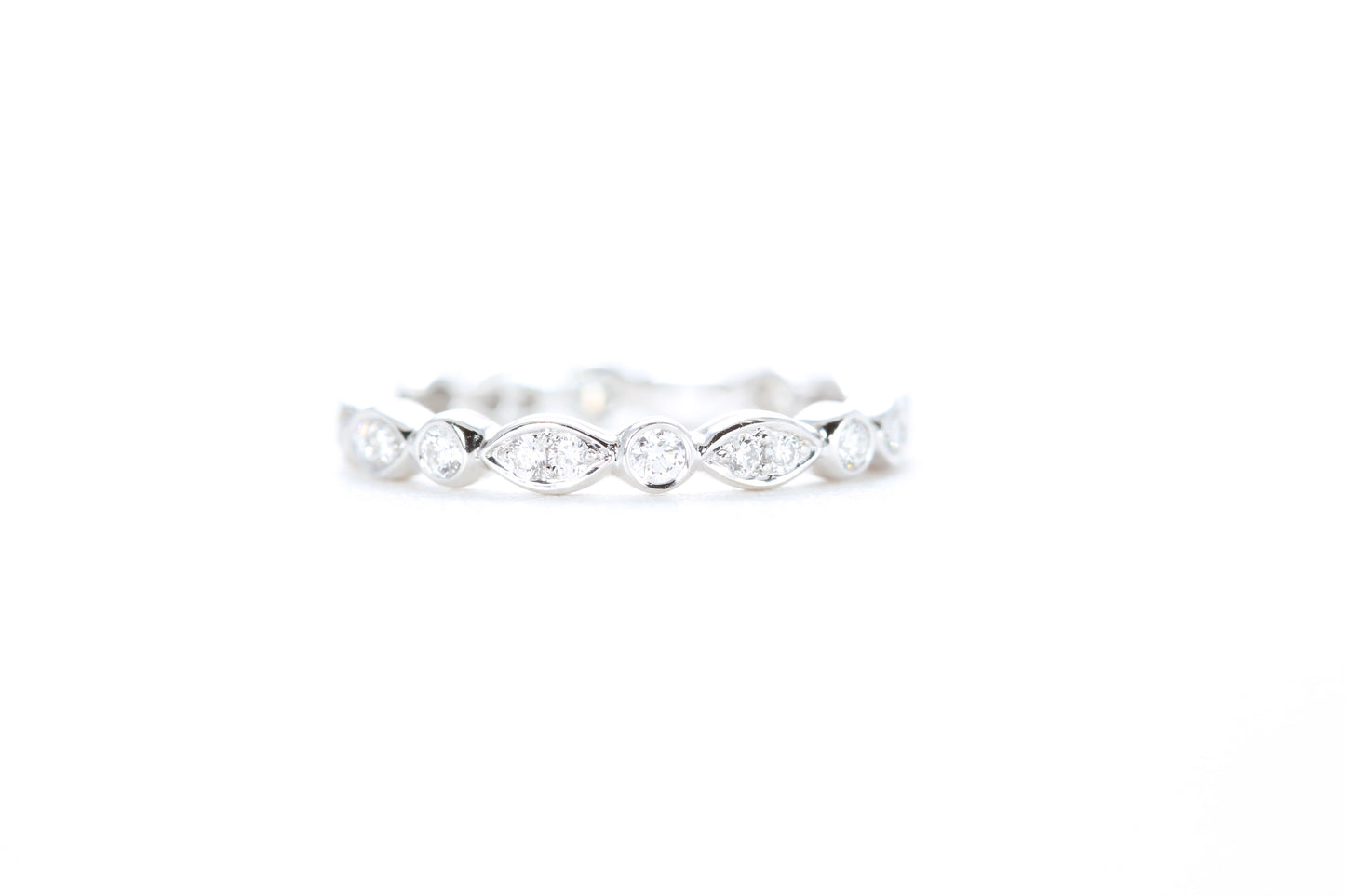 Art Deco Bezel set Diamond Eternity Ring