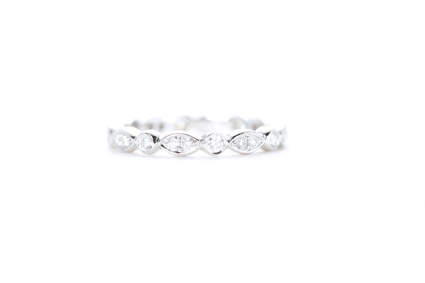 Art Deco Bezel set Diamond Eternity Ring