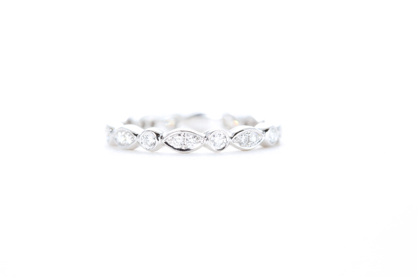 Art Deco Bezel set Diamond Eternity Ring