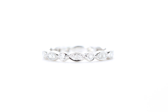 Art Deco Bezel set Diamond Eternity Ring