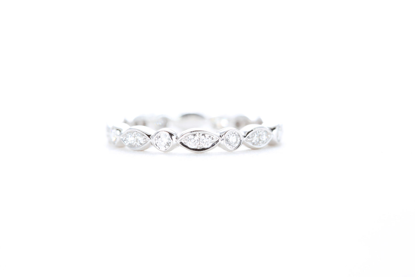 Art Deco Bezel set Diamond Eternity Ring