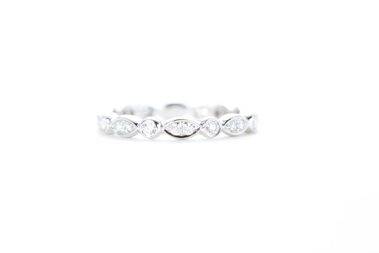 Art Deco Bezel set Diamond Eternity Ring