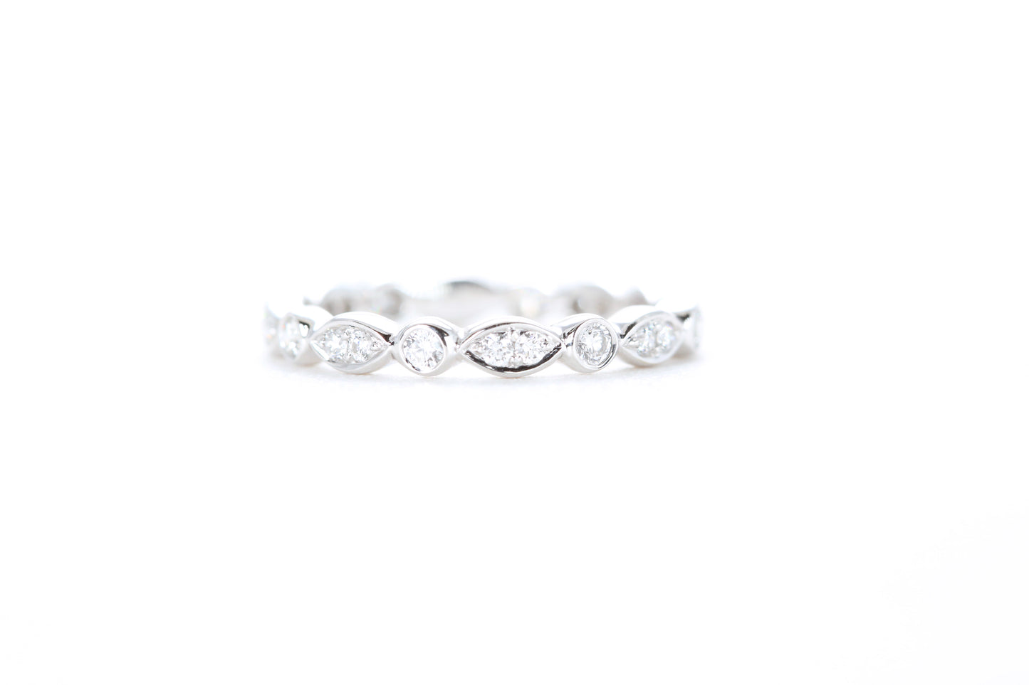 Art Deco Bezel set Diamond Eternity Ring