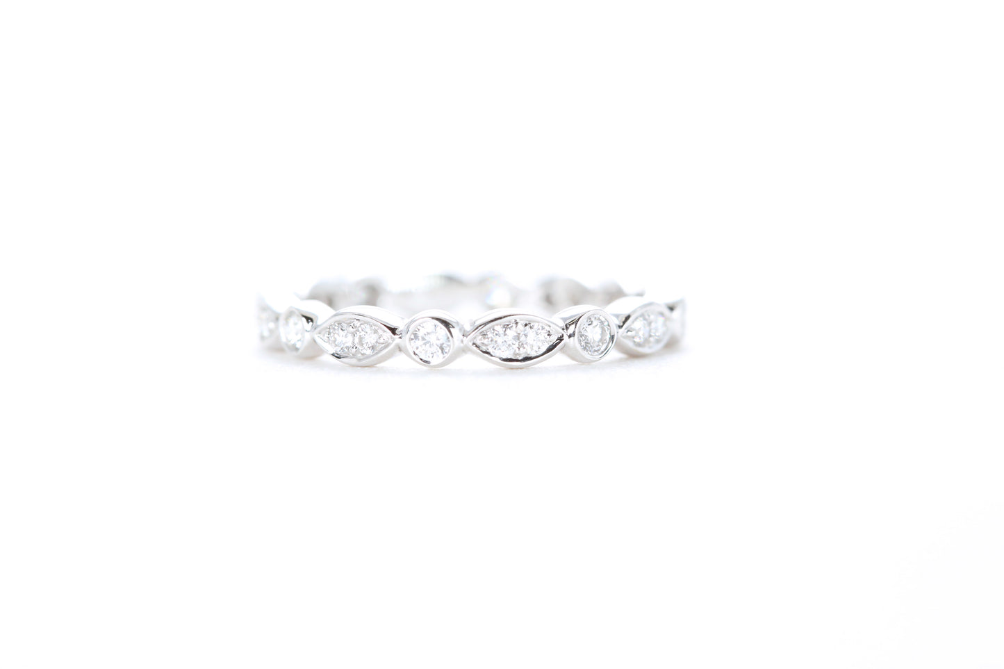 Art Deco Bezel set Diamond Eternity Ring