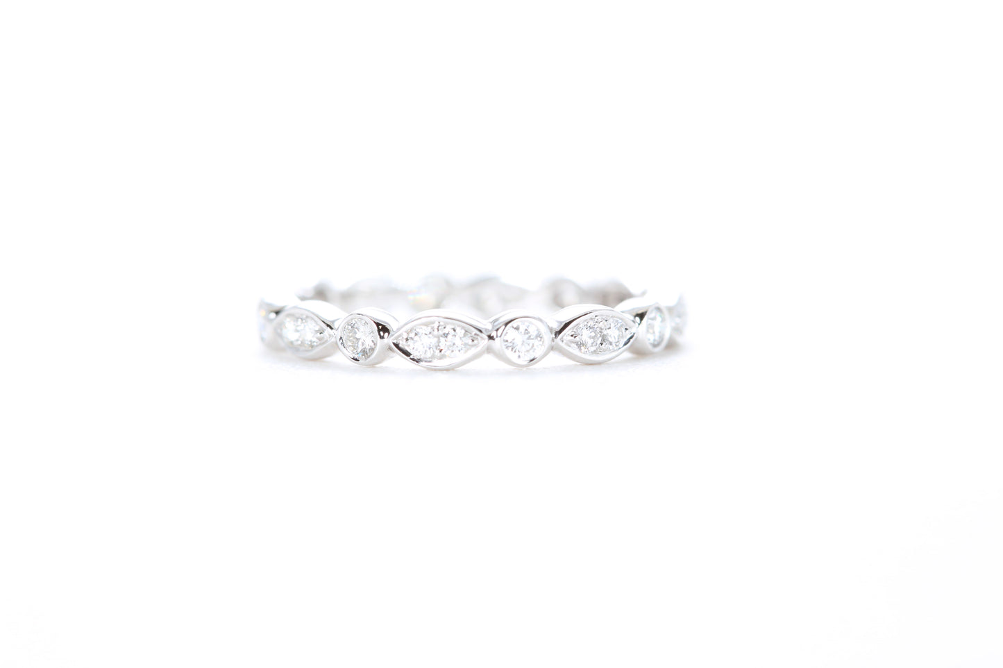 Art Deco Bezel set Diamond Eternity Ring