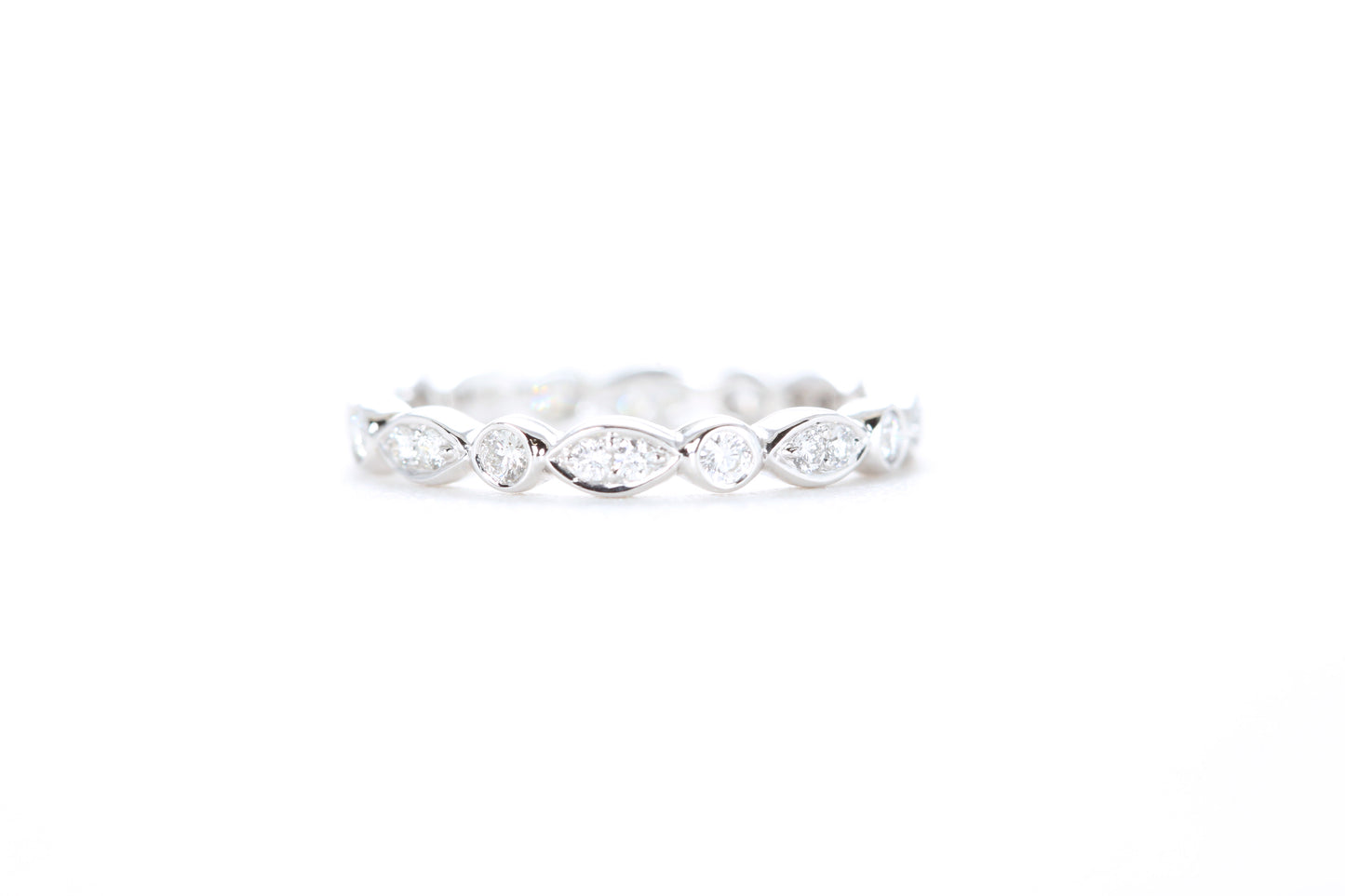 Art Deco Bezel set Diamond Eternity Ring