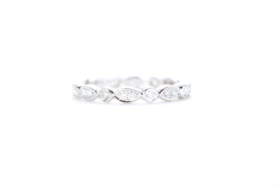 Art Deco Bezel set Diamond Eternity Ring