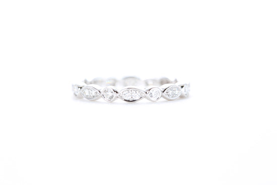 Art Deco Bezel set Diamond Eternity Ring