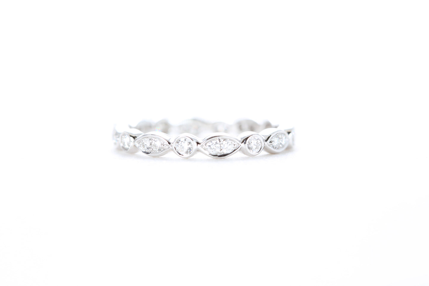 Art Deco Bezel set Diamond Eternity Ring