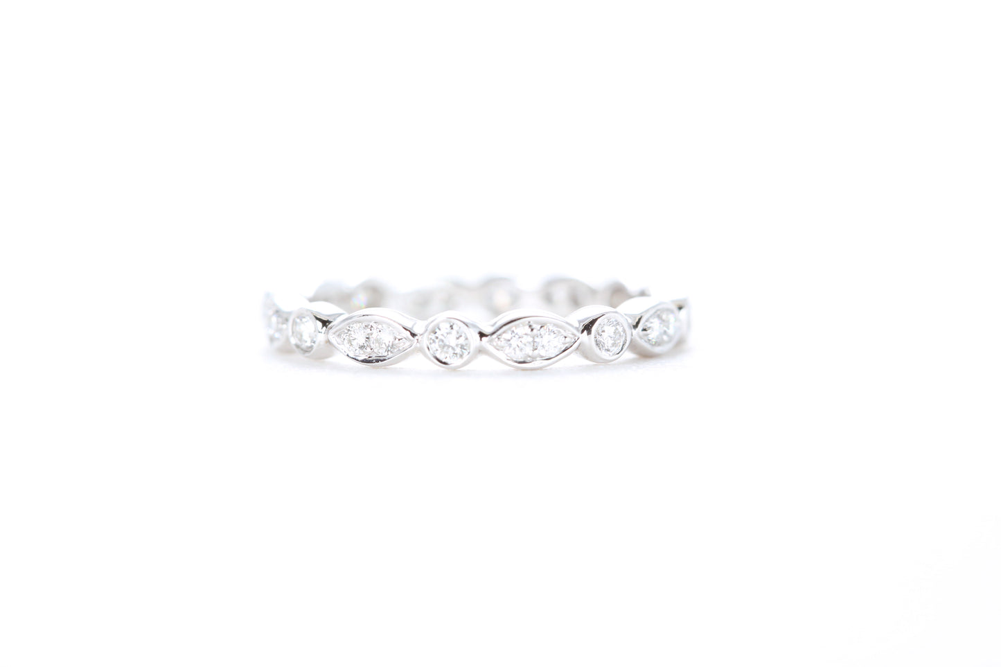 Art Deco Bezel set Diamond Eternity Ring