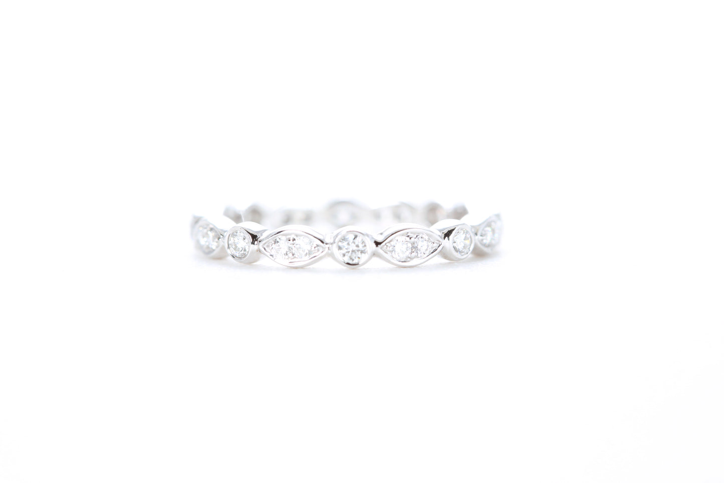 Art Deco Bezel set Diamond Eternity Ring