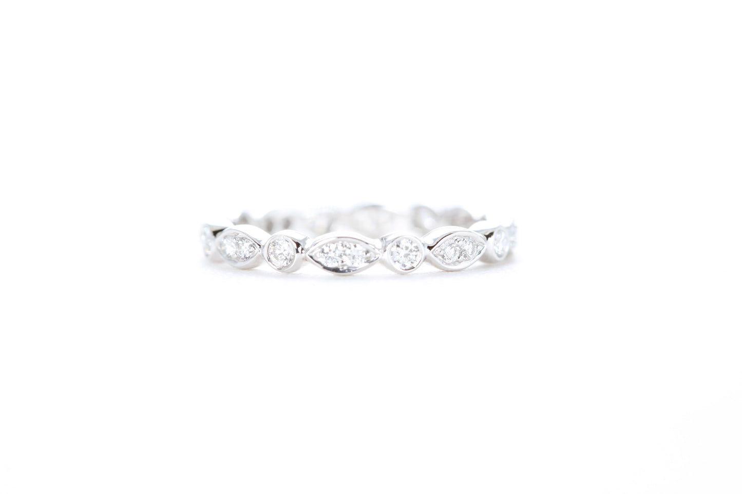 Art Deco Bezel set Diamond Eternity Ring