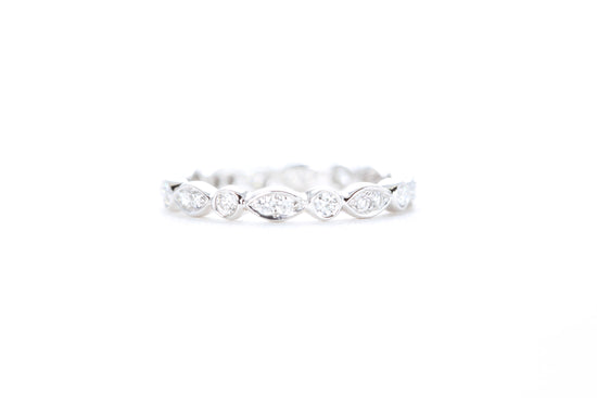 Art Deco Bezel set Diamond Eternity Ring