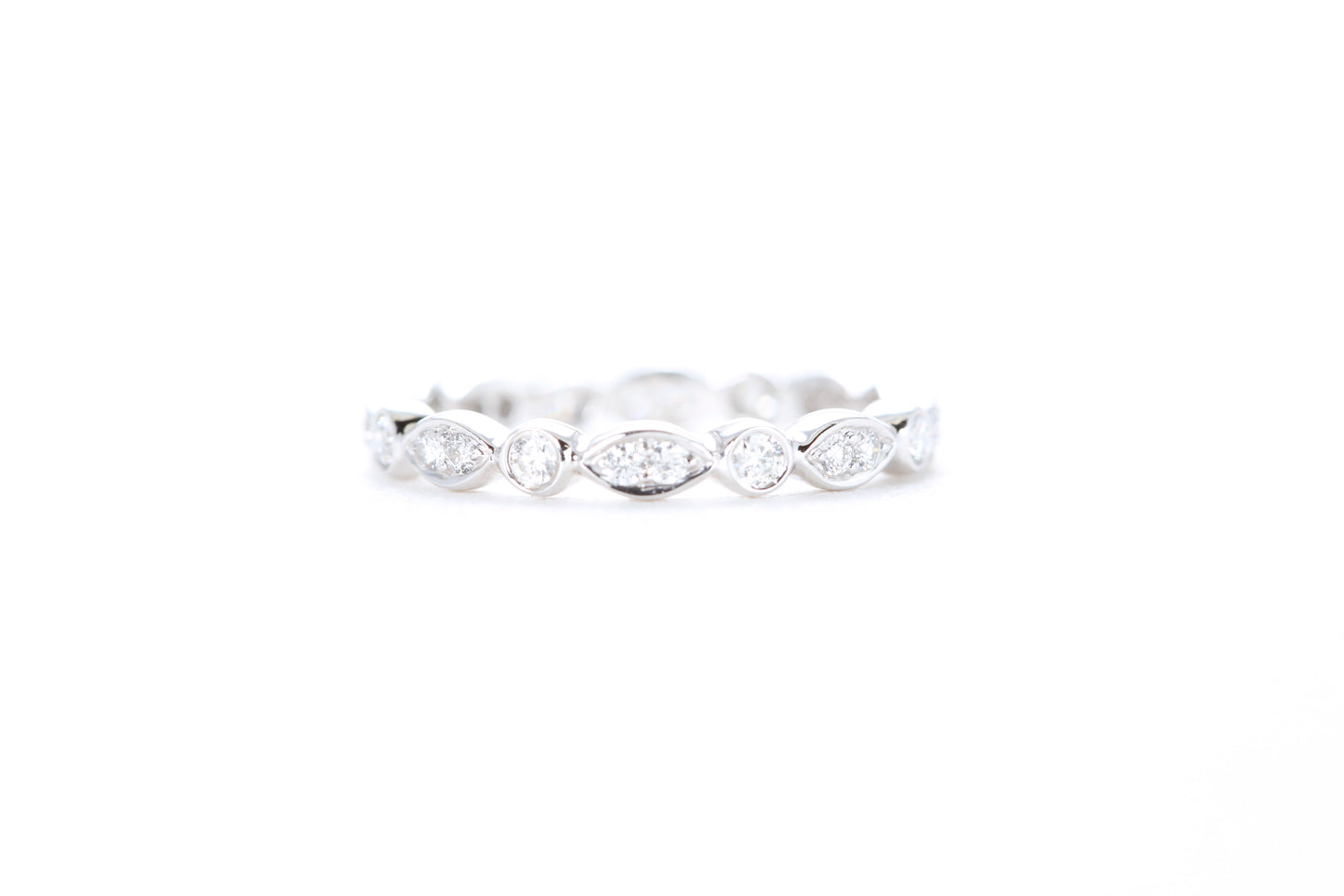 Art Deco Bezel set Diamond Eternity Ring