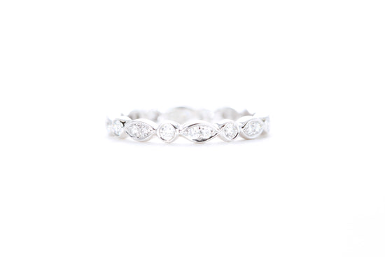 Art Deco Bezel set Diamond Eternity Ring