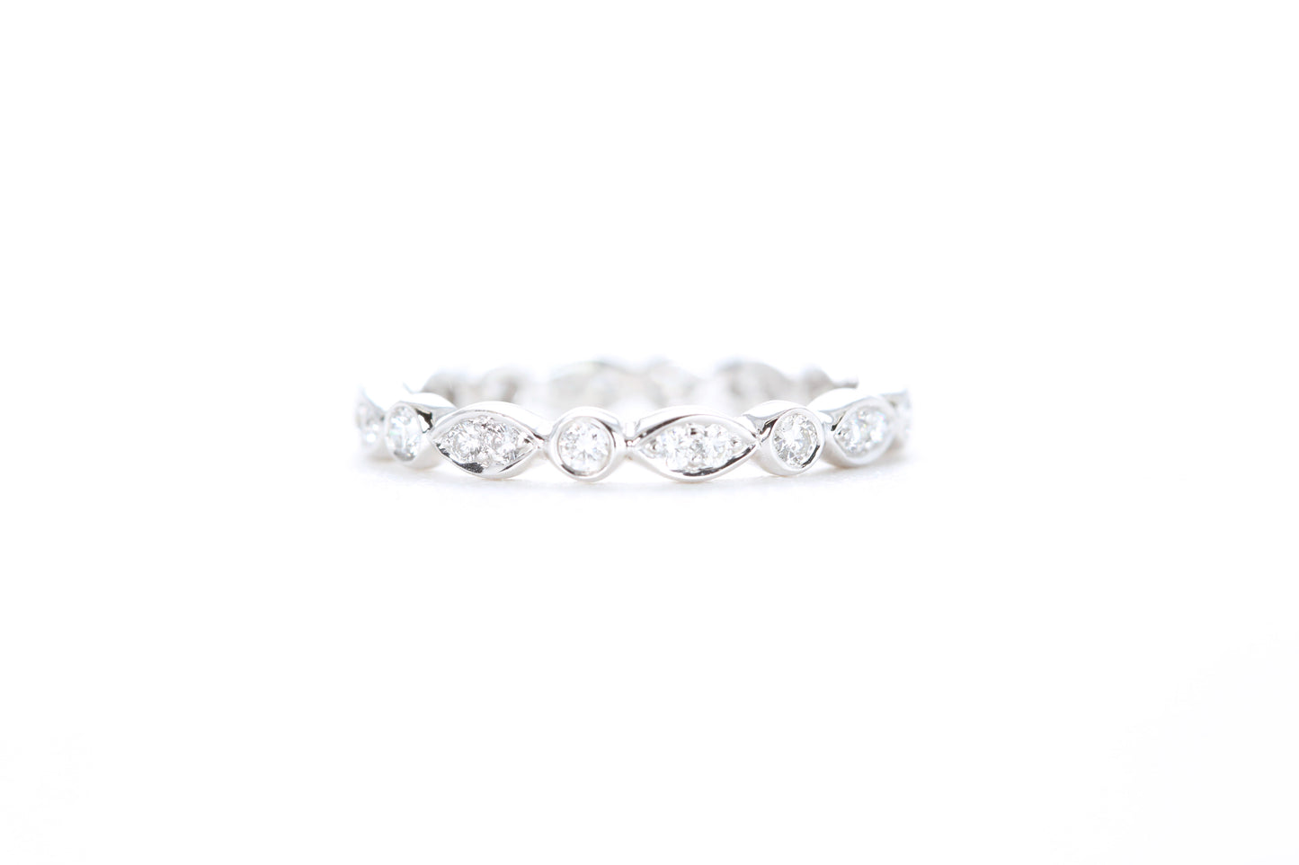 Art Deco Bezel set Diamond Eternity Ring