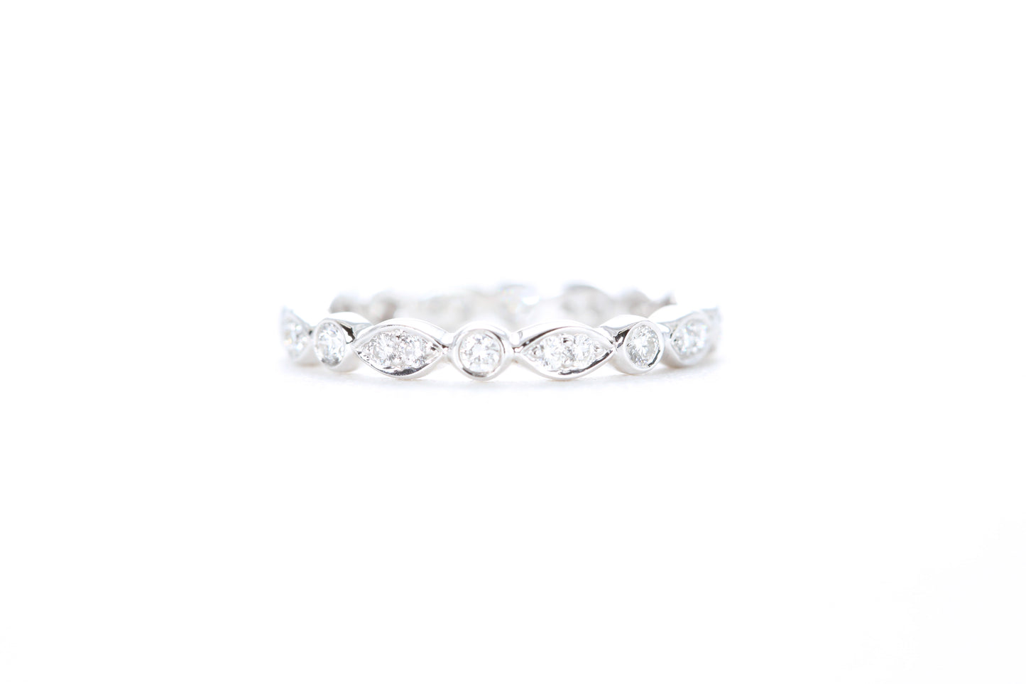 Art Deco Bezel set Diamond Eternity Ring