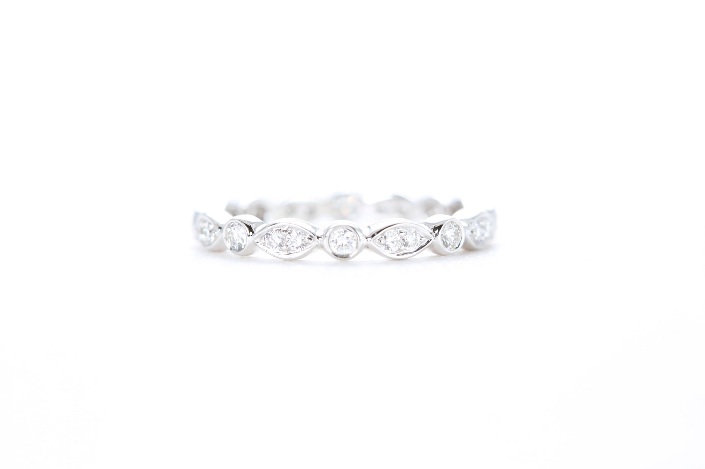 Art Deco Bezel set Diamond Eternity Ring