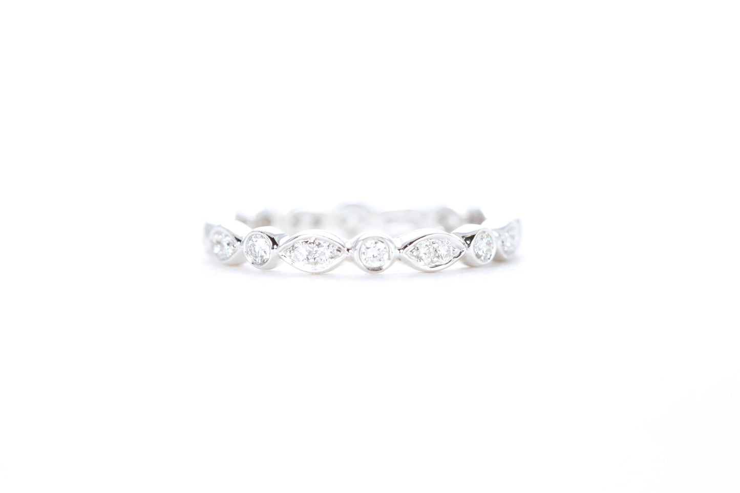 Art Deco Bezel set Diamond Eternity Ring