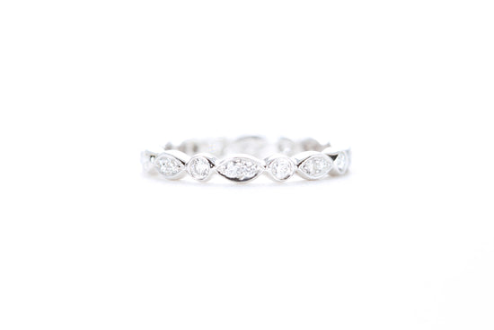 Art Deco Bezel set Diamond Eternity Ring