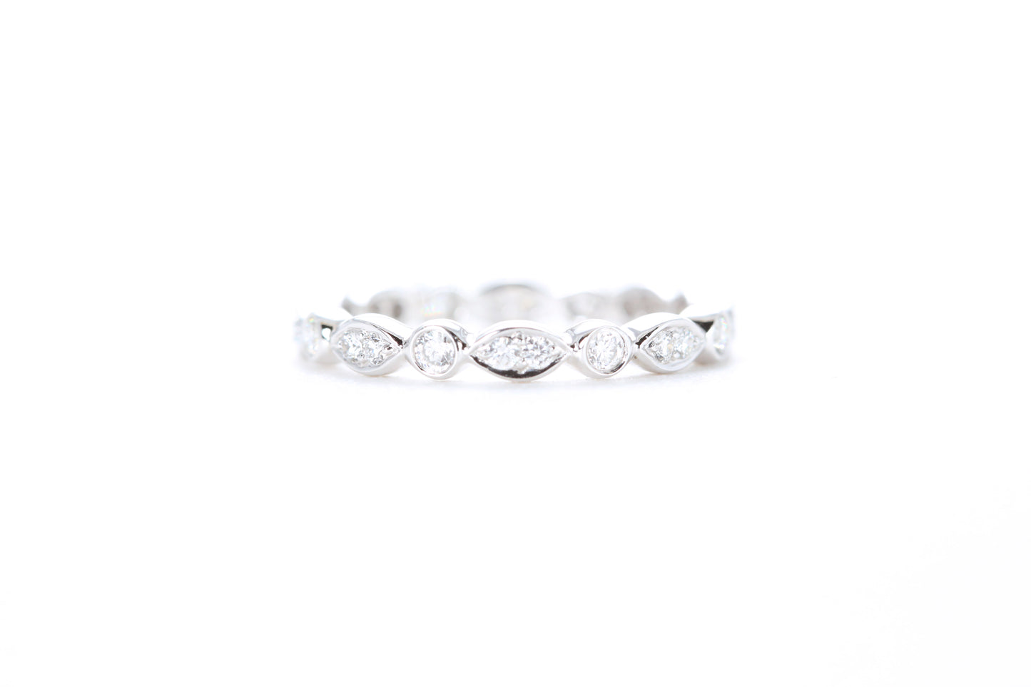 Art Deco Bezel set Diamond Eternity Ring