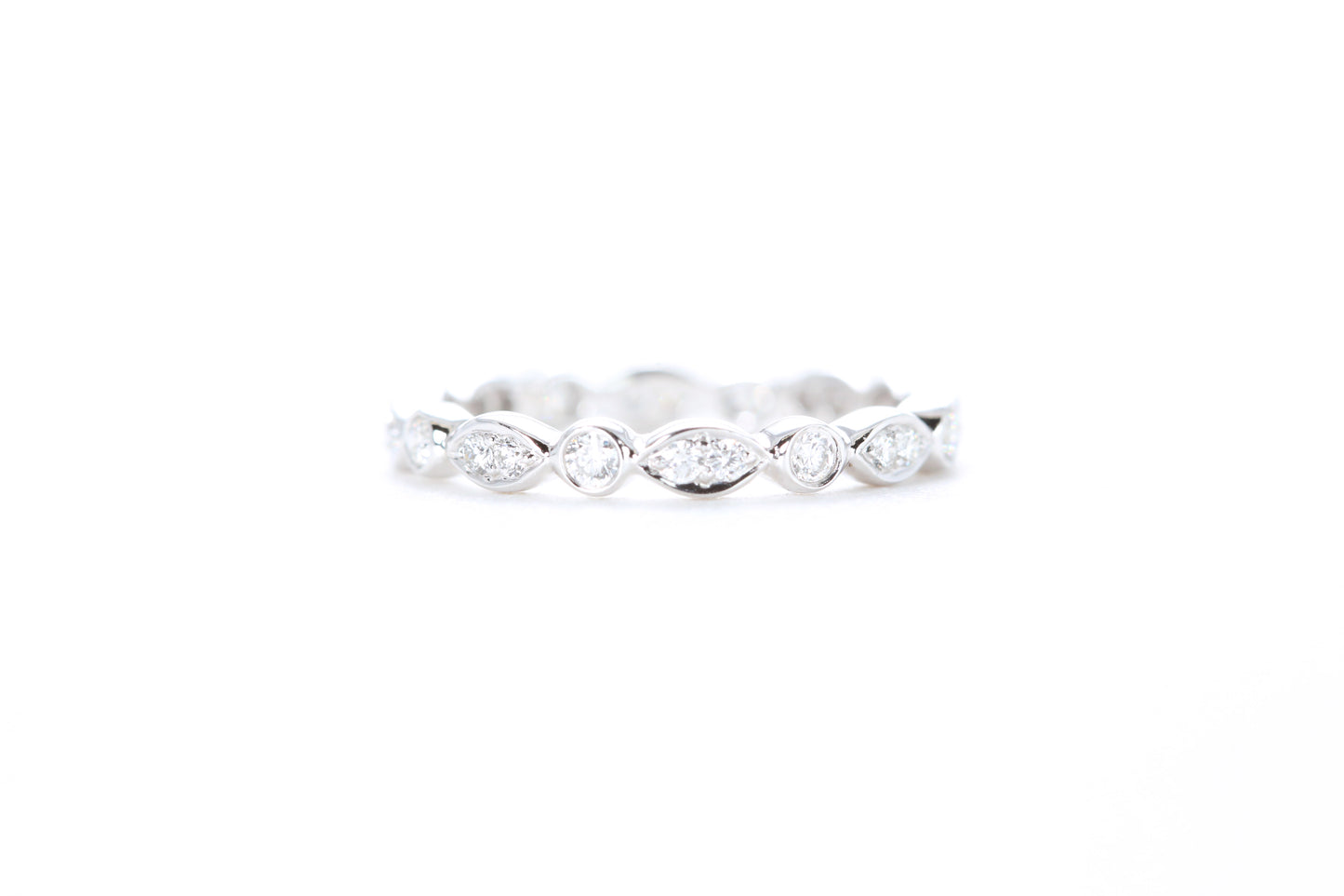 Art Deco Bezel set Diamond Eternity Ring