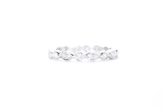 Art Deco Bezel set Diamond Eternity Ring