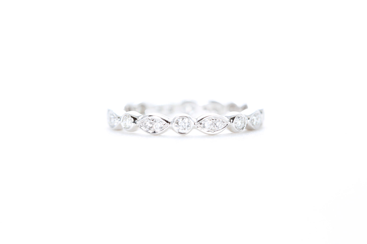 Art Deco Bezel set Diamond Eternity Ring