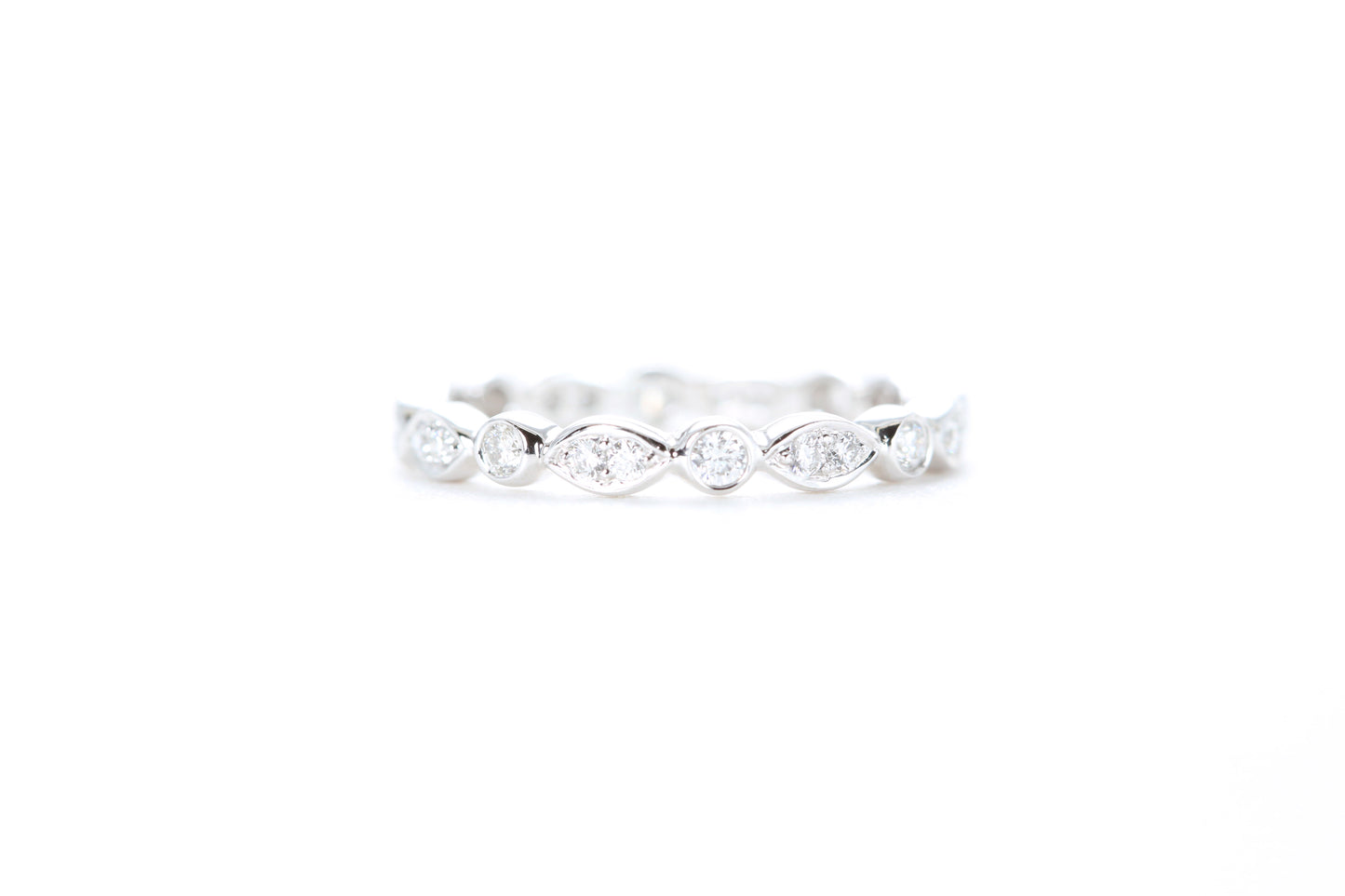 Art Deco Bezel set Diamond Eternity Ring