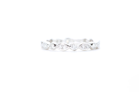 Art Deco Bezel set Diamond Eternity Ring