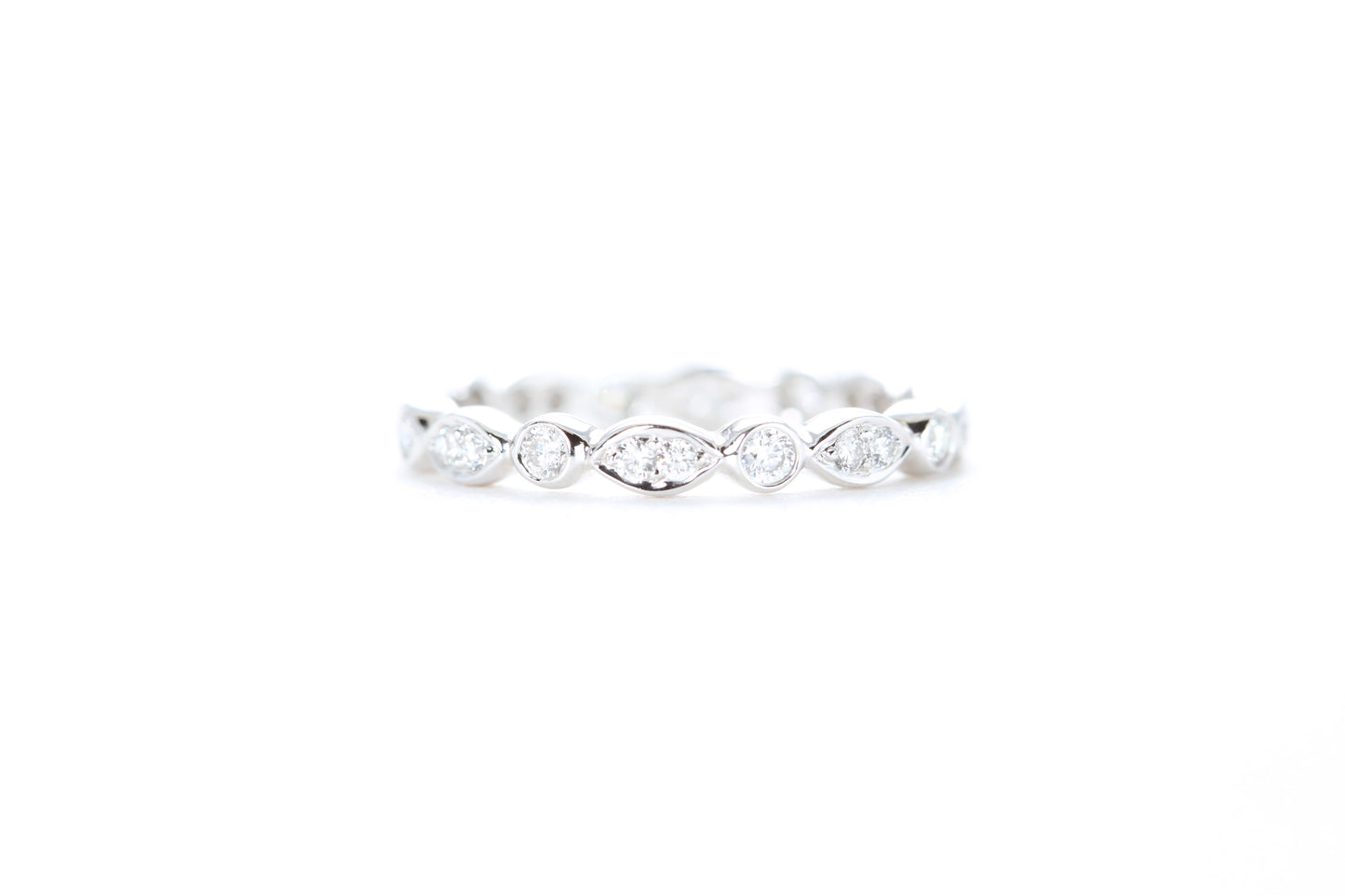 Art Deco Bezel set Diamond Eternity Ring