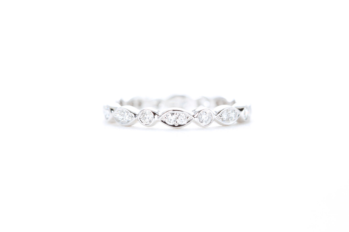 Art Deco Bezel set Diamond Eternity Ring