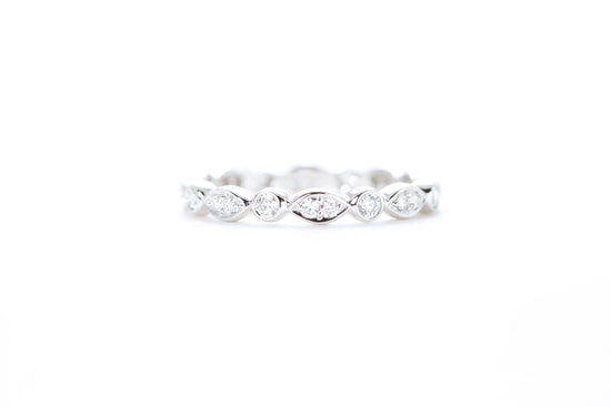 Art Deco Bezel set Diamond Eternity Ring