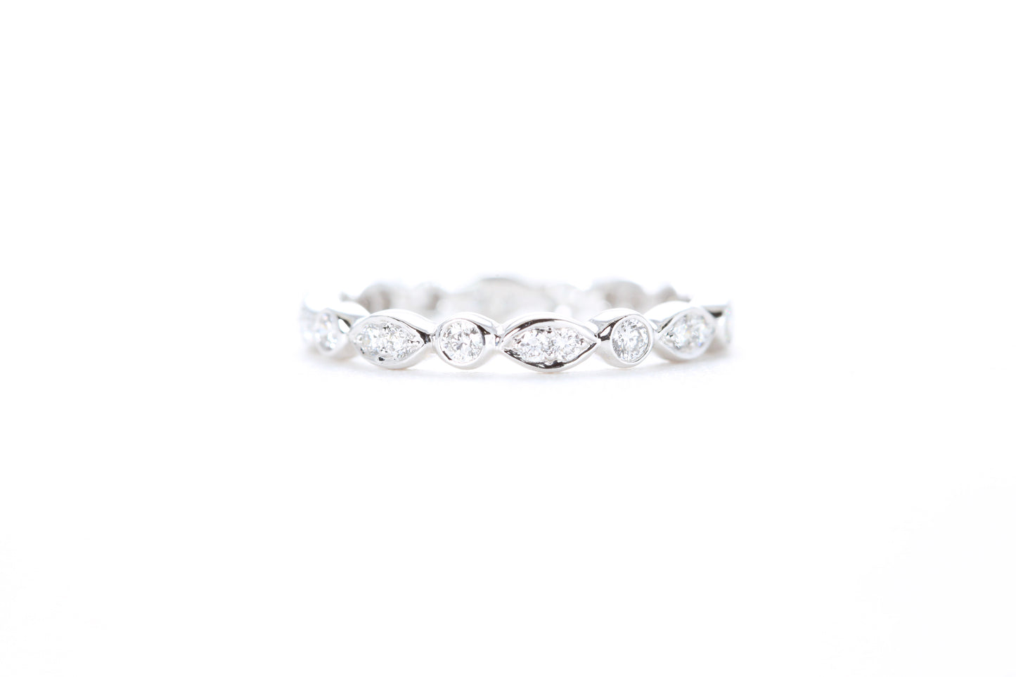 Art Deco Bezel set Diamond Eternity Ring