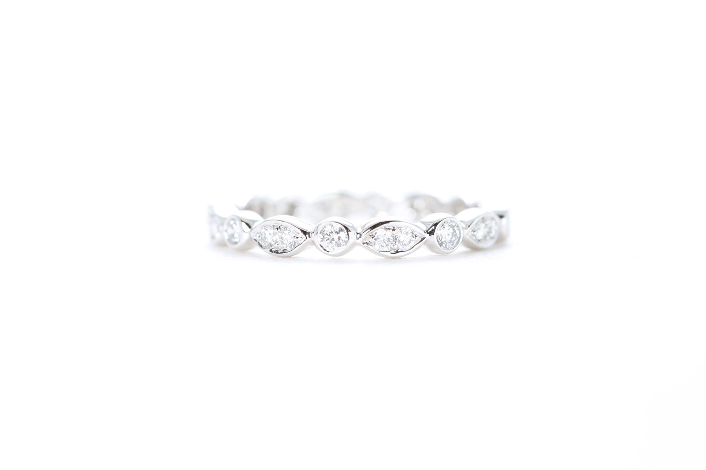 Art Deco Bezel set Diamond Eternity Ring